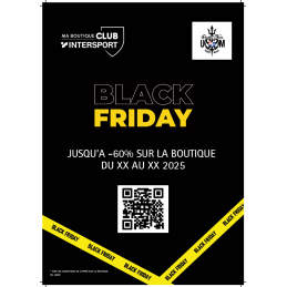 Affiche A4 Black Friday (avec traits de coupe)